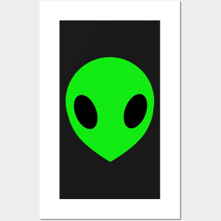Alien Head (Smaller) Posters and Art